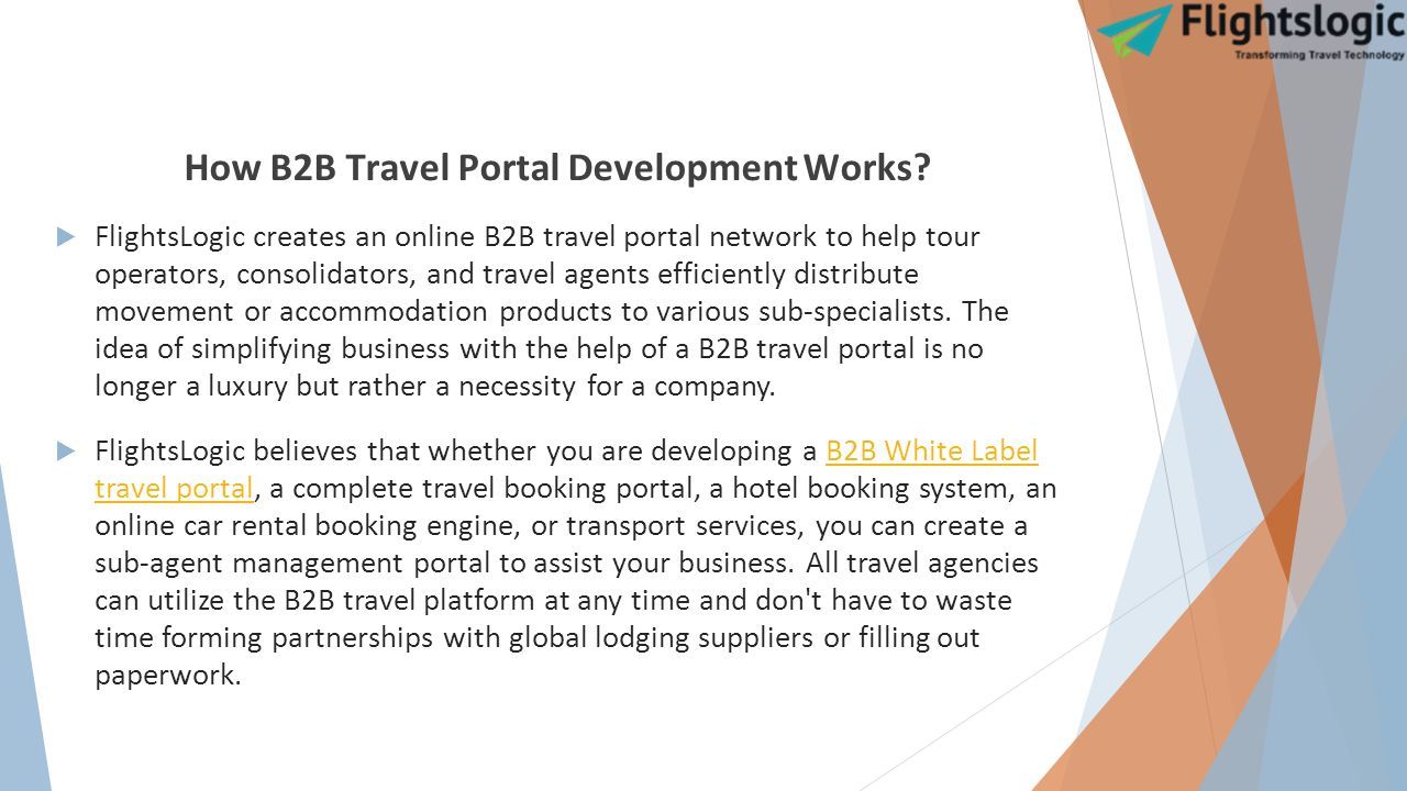 B2B Travel Portal - Ppt Download