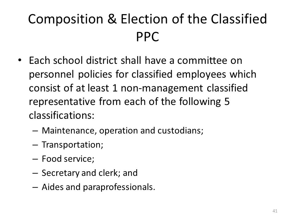 Personnel Classification (Class A to C out of 5 classes) in the