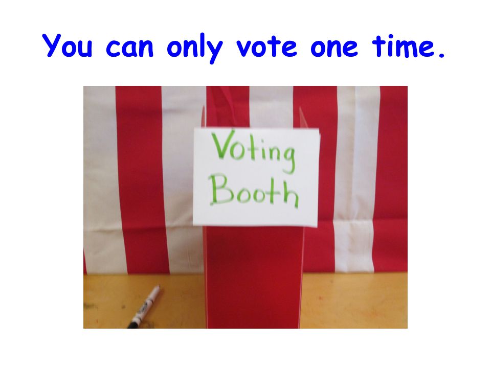 You can only vote one time.