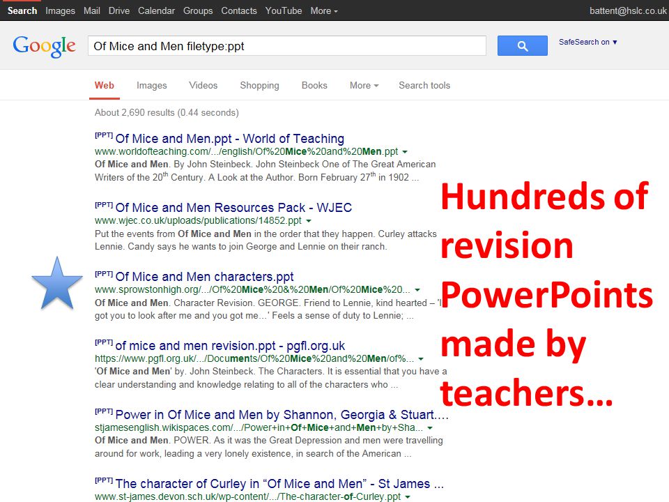 Hundreds of revision PowerPoints made by teachers…