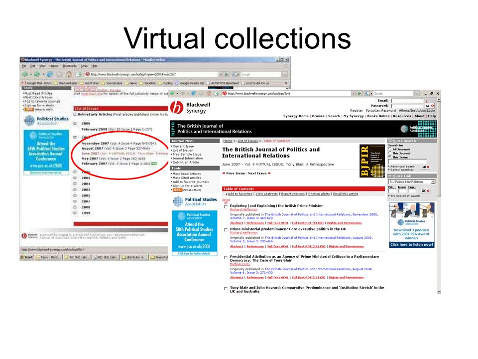 Virtual collections