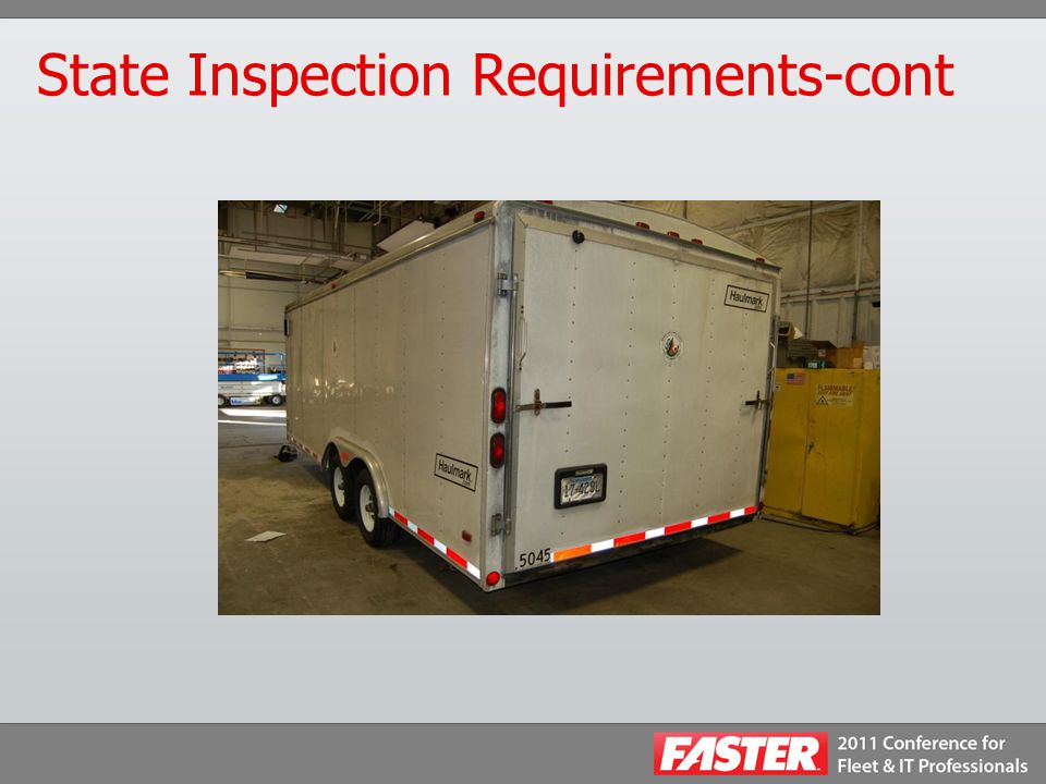 State Inspection Requirements-cont