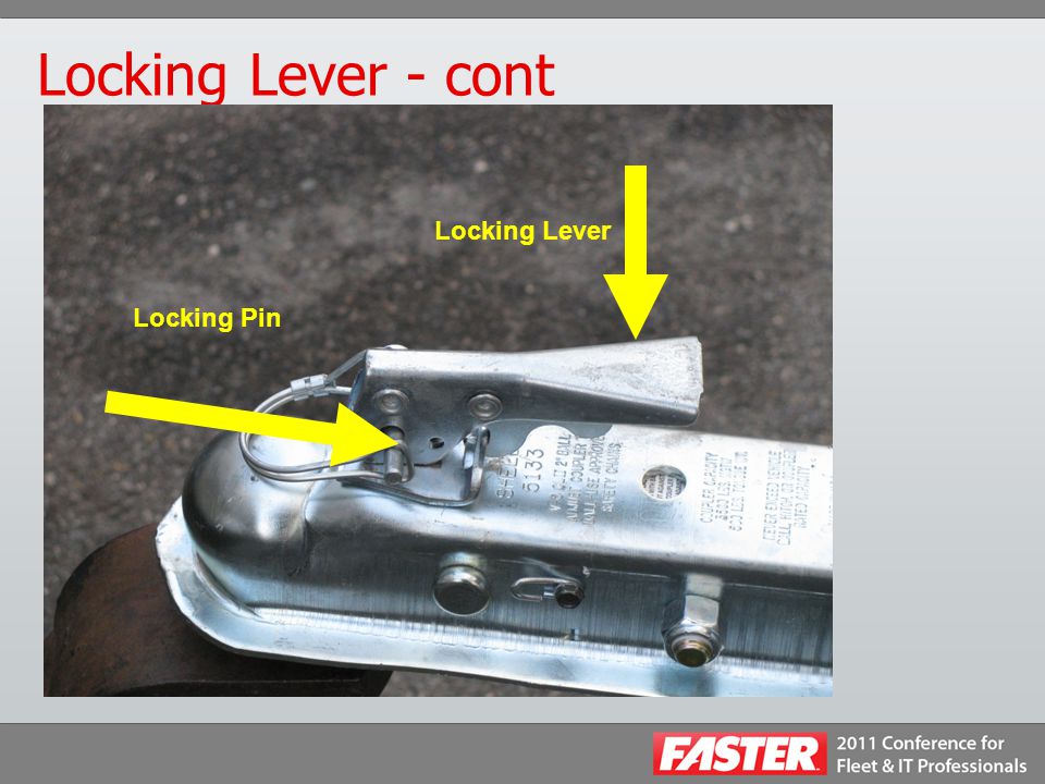 Locking Lever - cont Locking Pin Locking Lever