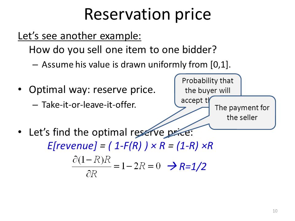 Auction Theory Class 3 – optimal auctions 1. Optimal auctions Usually the  term optimal auctions stands for revenue maximization. What is maximal  revenue? - ppt download