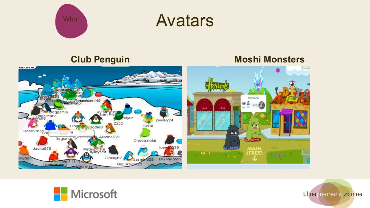 Who Avatars Club PenguinMoshi Monsters