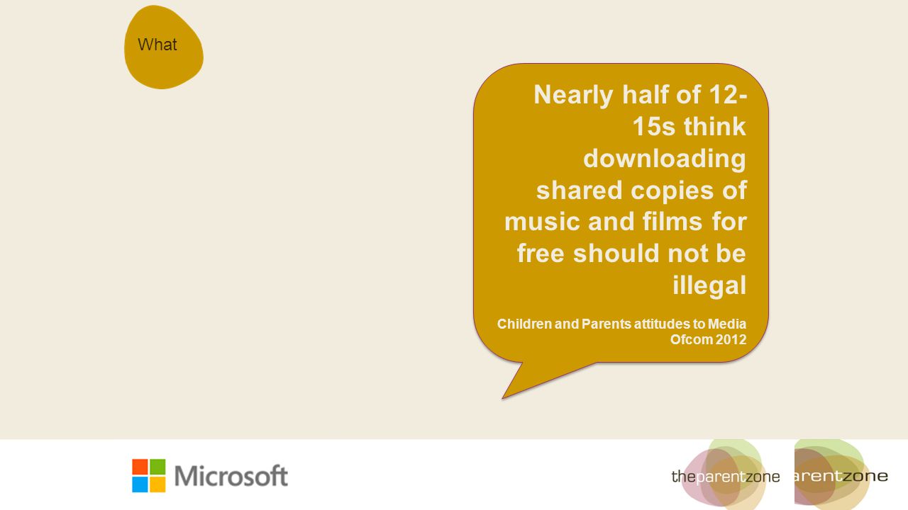 Nearly half of s think downloading shared copies of music and films for free should not be illegal Children and Parents attitudes to Media Ofcom 2012 Nearly half of s think downloading shared copies of music and films for free should not be illegal Children and Parents attitudes to Media Ofcom 2012 What