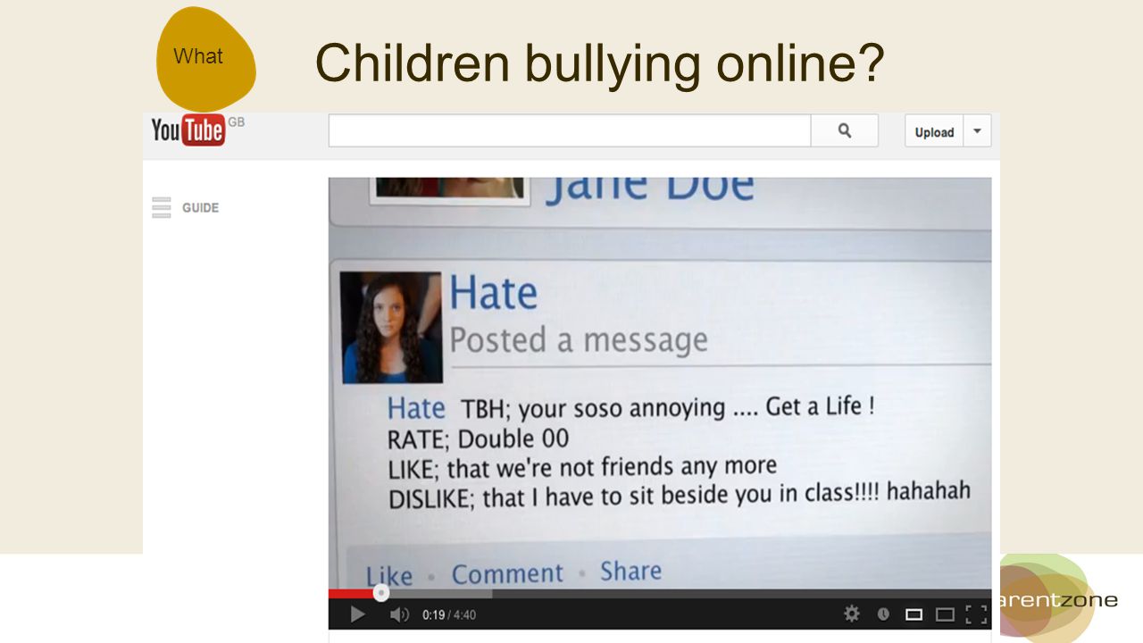 What Children bullying online