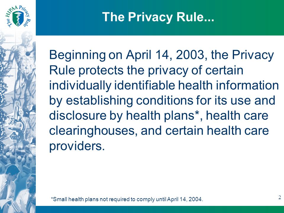 2 The Privacy Rule...