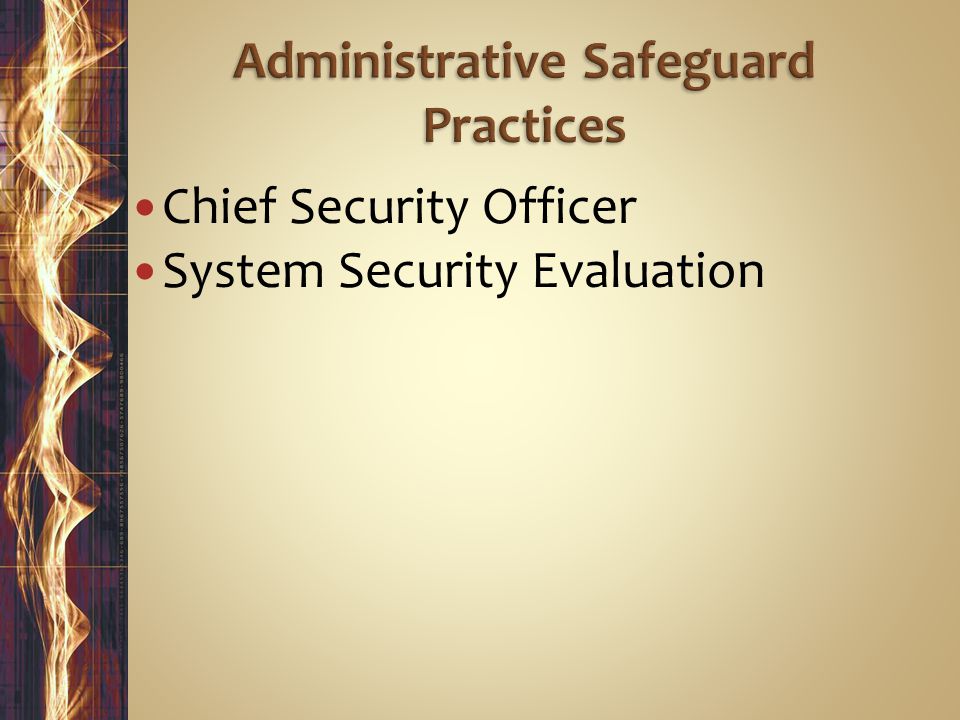 Chief Security Officer System Security Evaluation