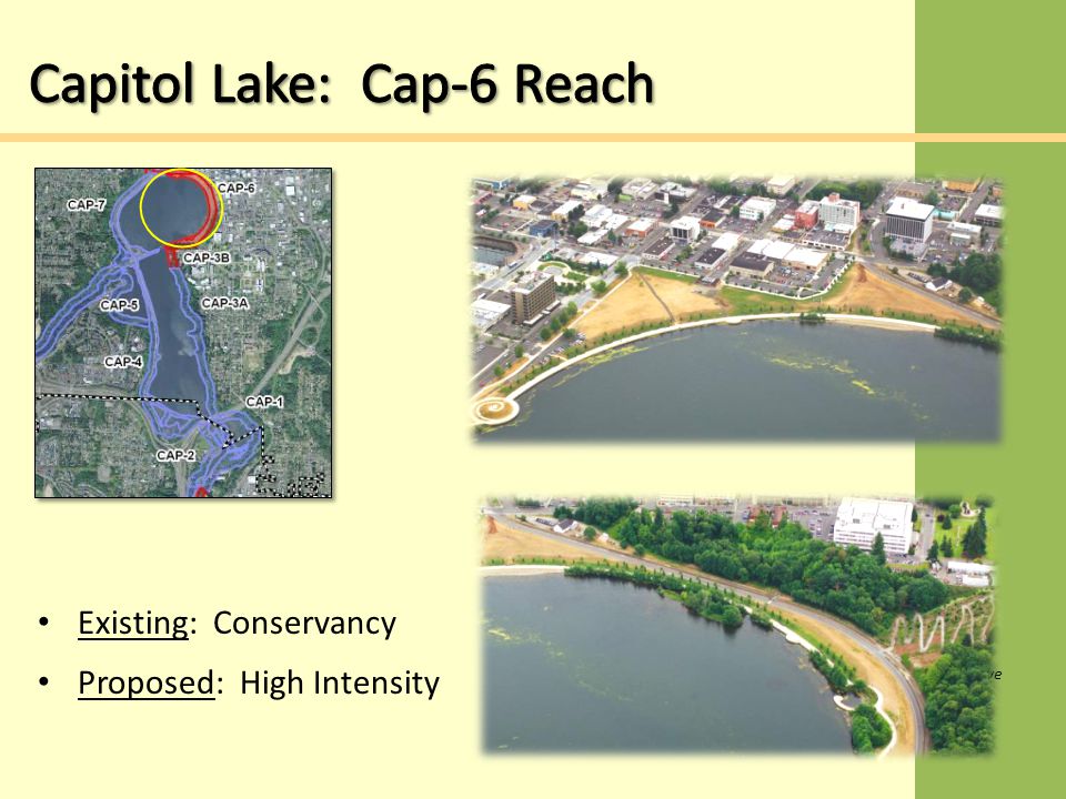 Existing: Conservancy Proposed: High Intensity Percival Cove