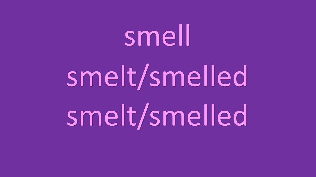 smell smelt/smelled