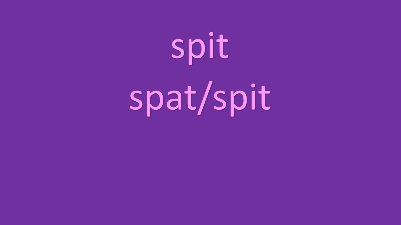 spit spat/spit