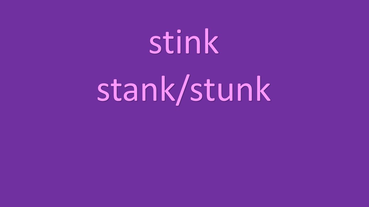 stink stank/stunk