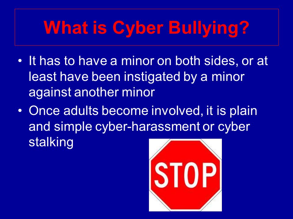 What is Cyber Bullying.