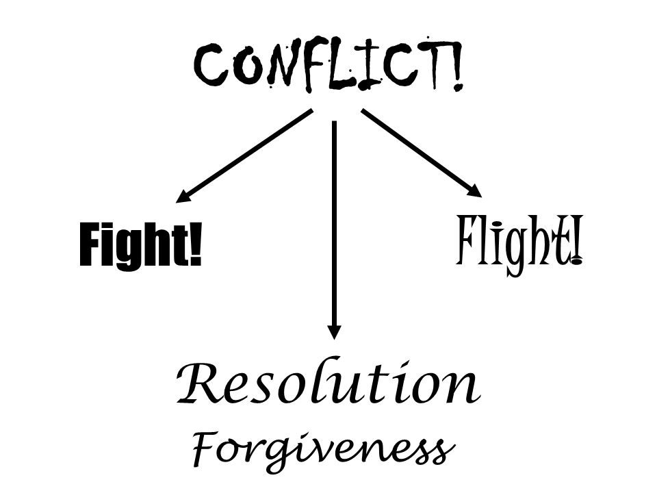 CONFLICT! Fight! Resolution Flight! Forgiveness