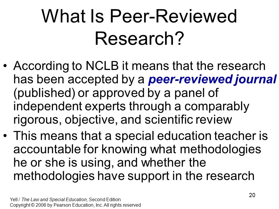 20 What Is Peer-Reviewed Research.