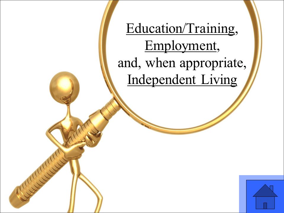 21 Education/Training, Employment, and, when appropriate, Independent Living