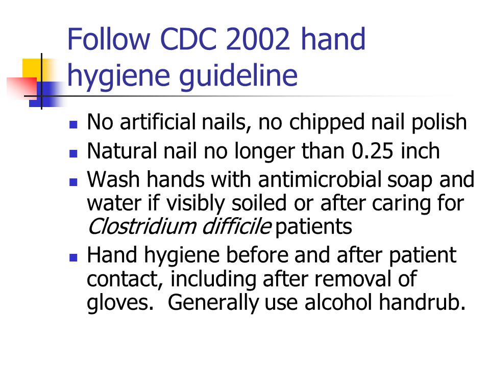Cdc Nail Polish Guidelines