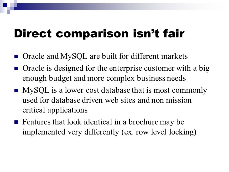 Oracle vs. MySQL: Compare Syntax, Features & More