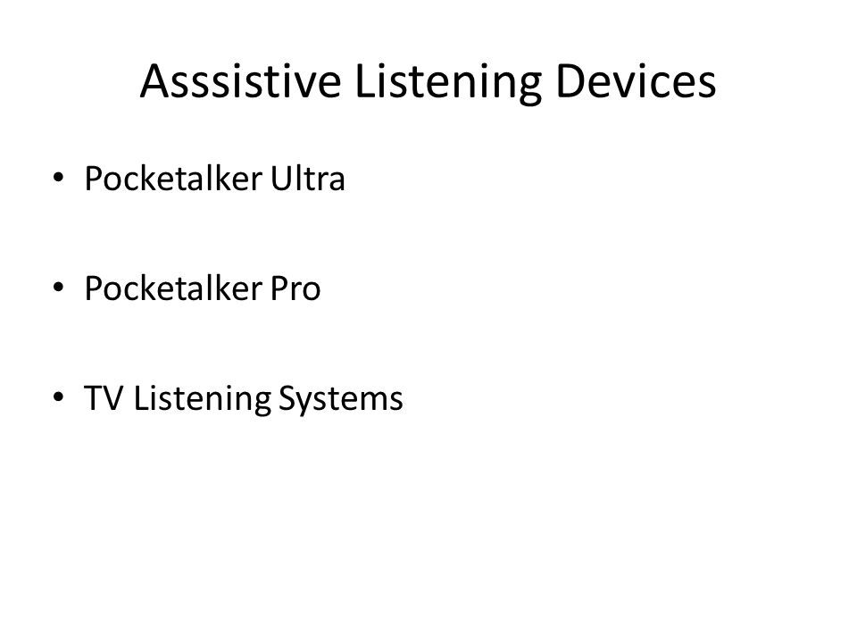 Asssistive Listening Devices Pocketalker Ultra Pocketalker Pro TV Listening Systems