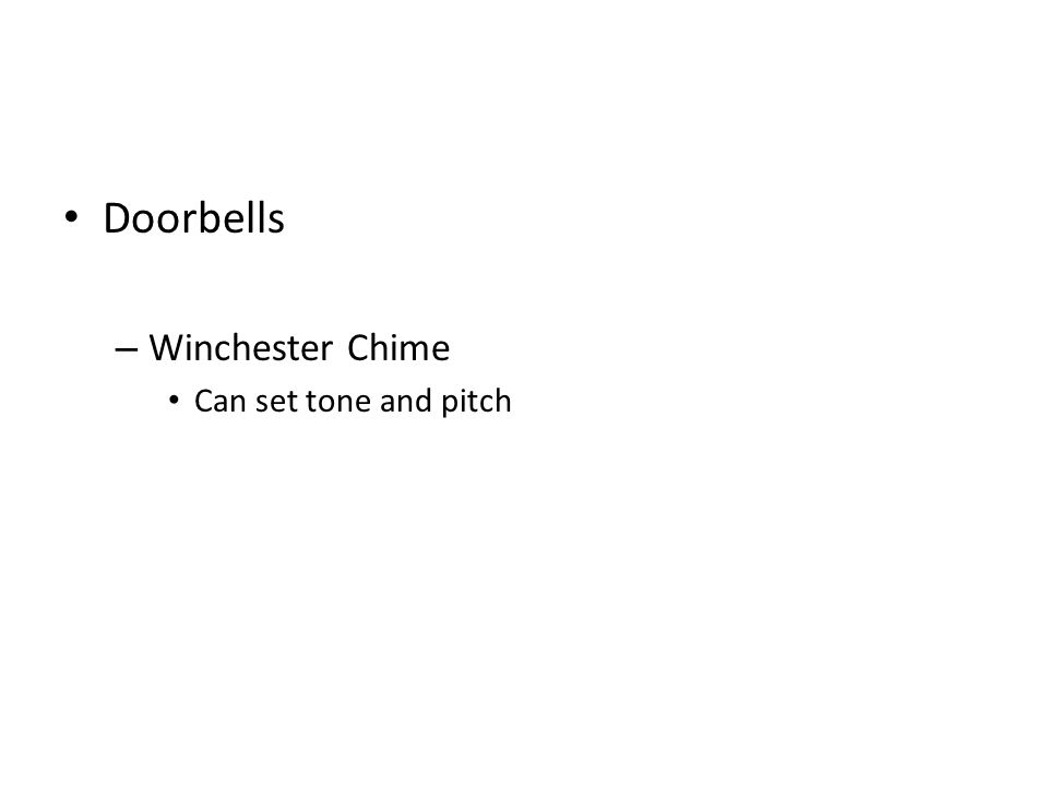 Doorbells – Winchester Chime Can set tone and pitch