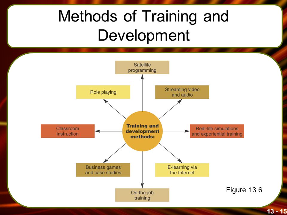 Methods of Training and Development Figure 13.6