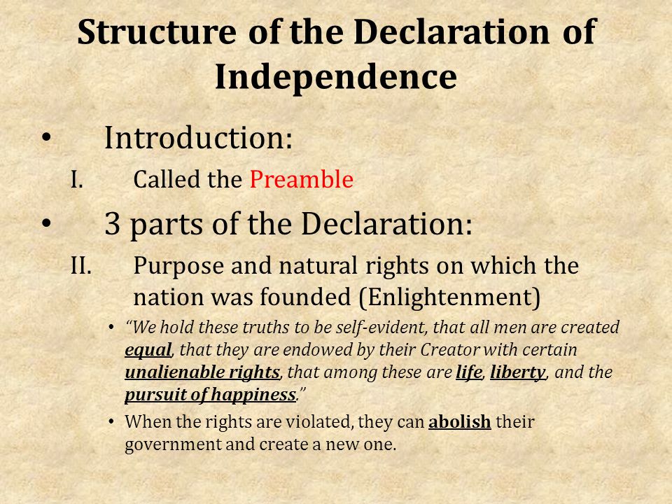 the major purpose of the declaration of independence was to