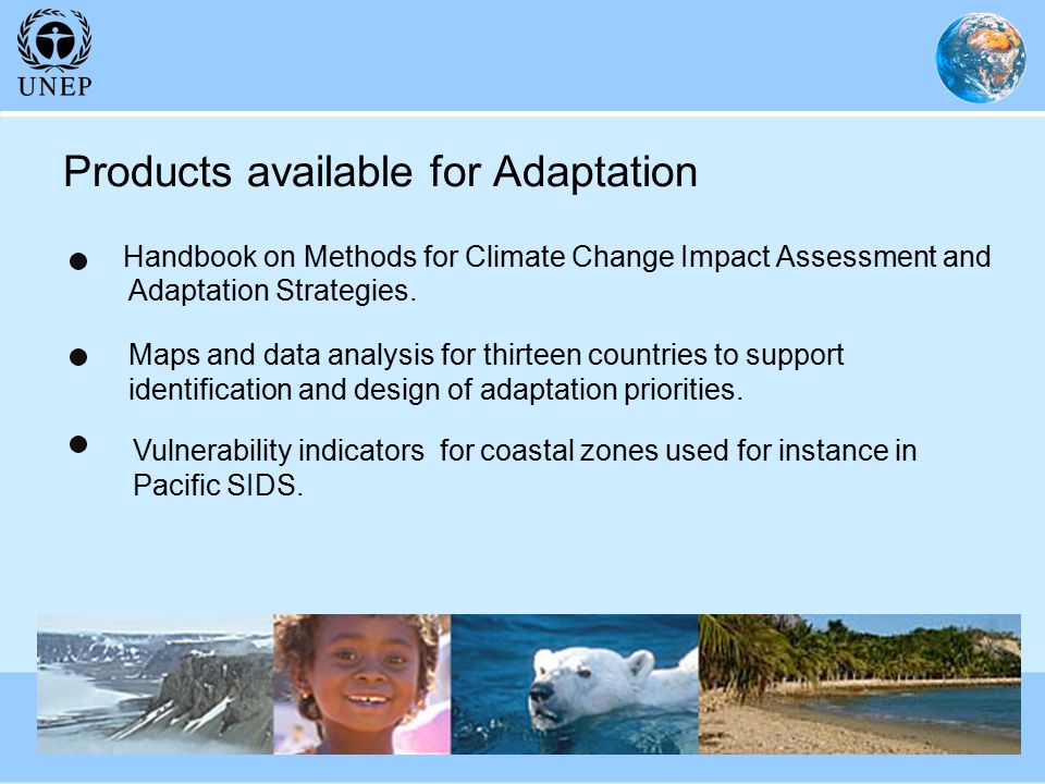 Products available for Adaptation Handbook on Methods for Climate Change Impact Assessment and Adaptation Strategies.