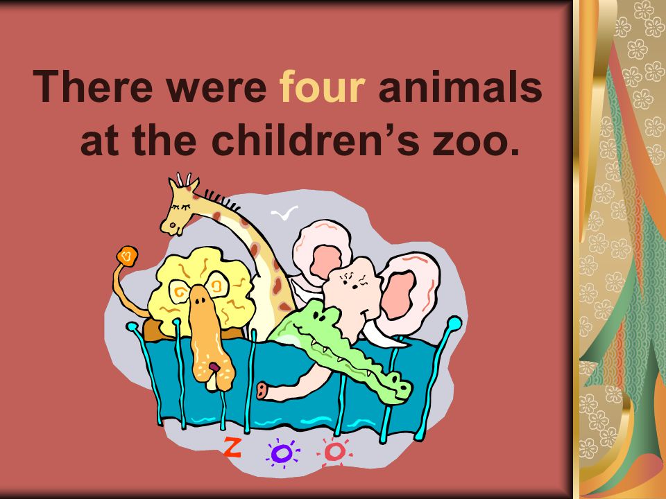 There were four animals at the children’s zoo.