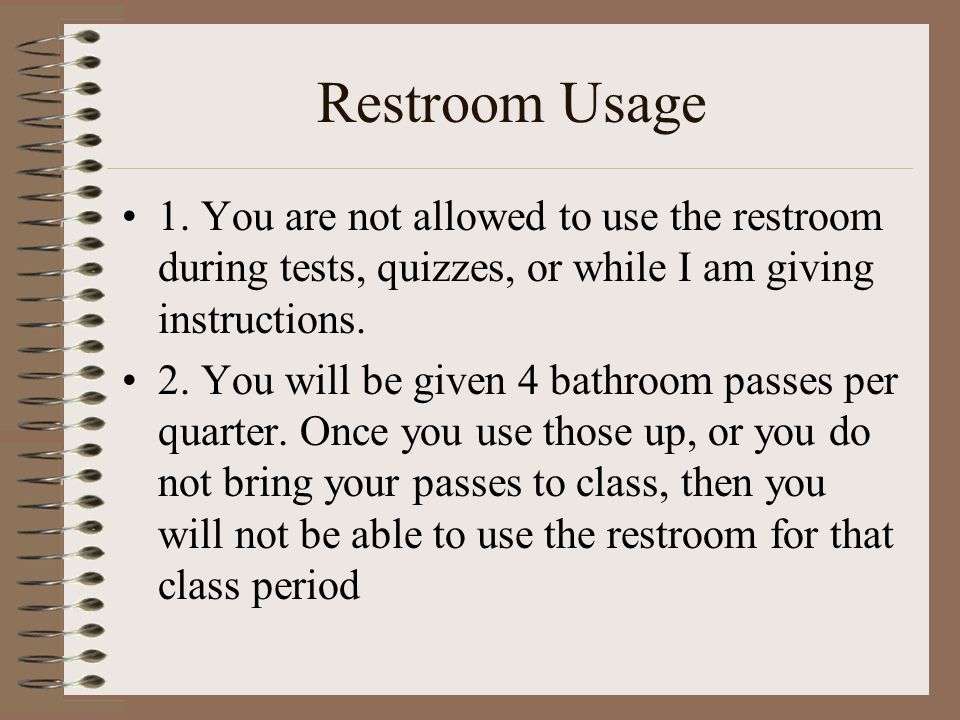 Restroom Usage 1.