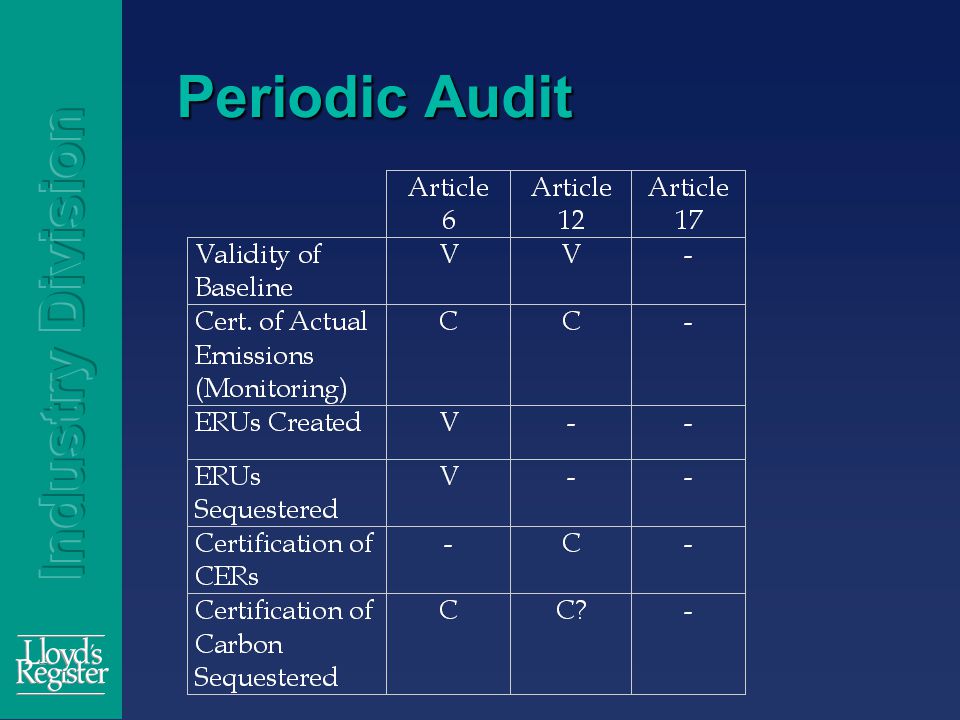 Periodic Audit