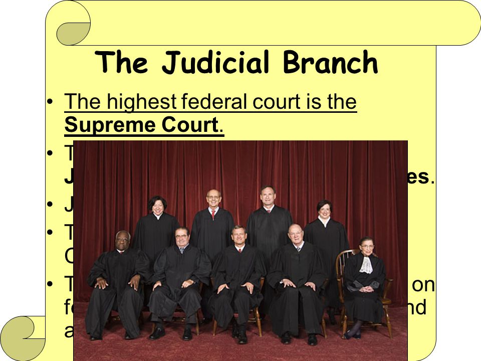 The highest federal court is the Supreme Court.