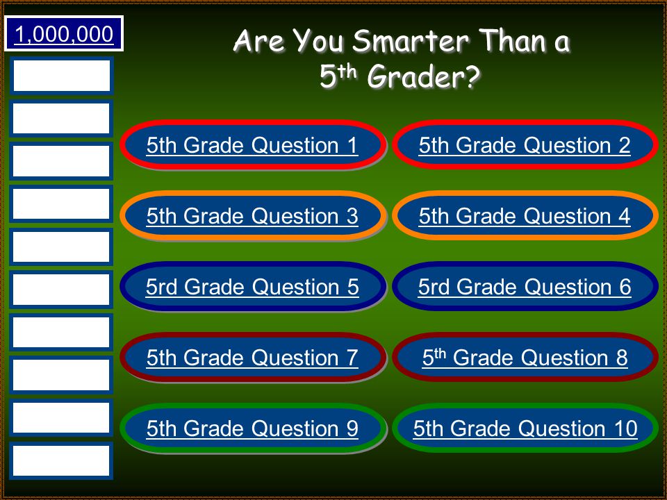 Are You Smarter Than a 5 th Grader