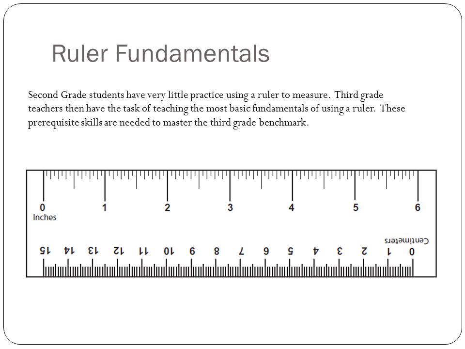 Ruler Fundamentals Second Grade students have very little practice using a ruler...