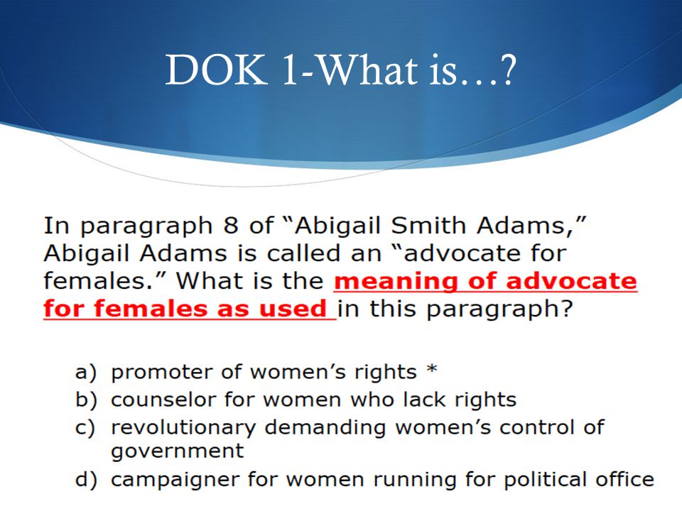 DOK 1-What is…