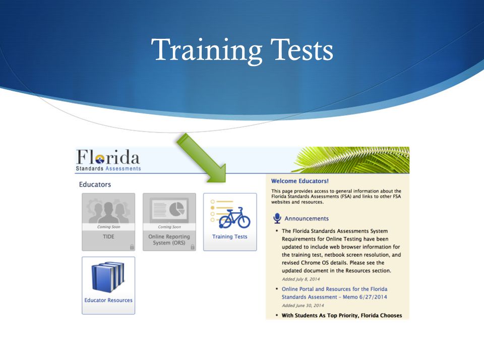Training Tests