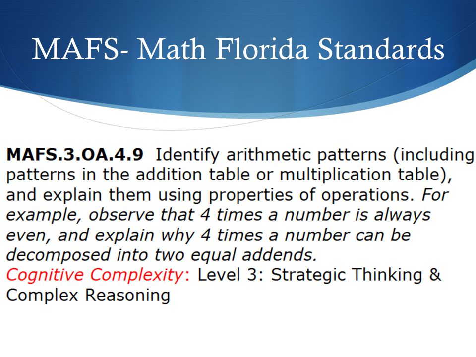 MAFS- Math Florida Standards