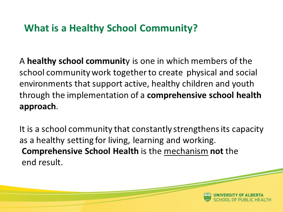 What is a Healthy School Community.