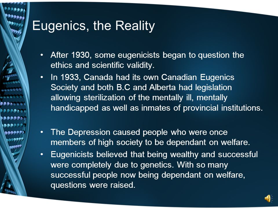 Eugenics, a History Cont’d.
