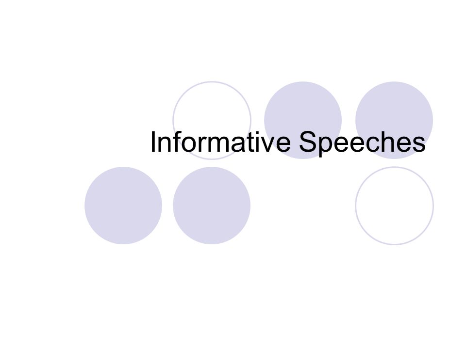 Informative Speeches