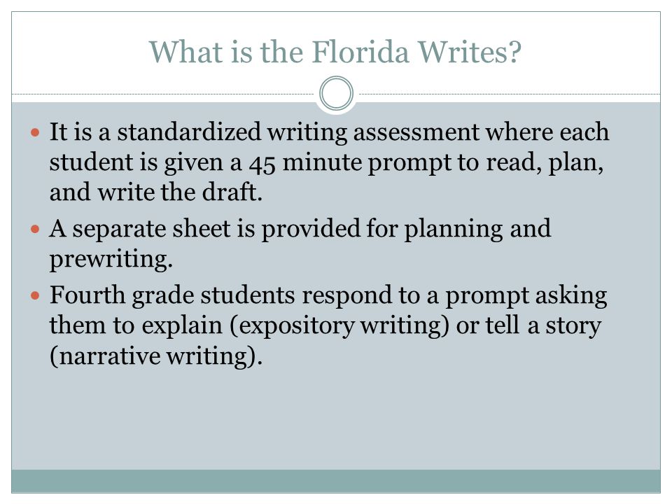 What is the Florida Writes.