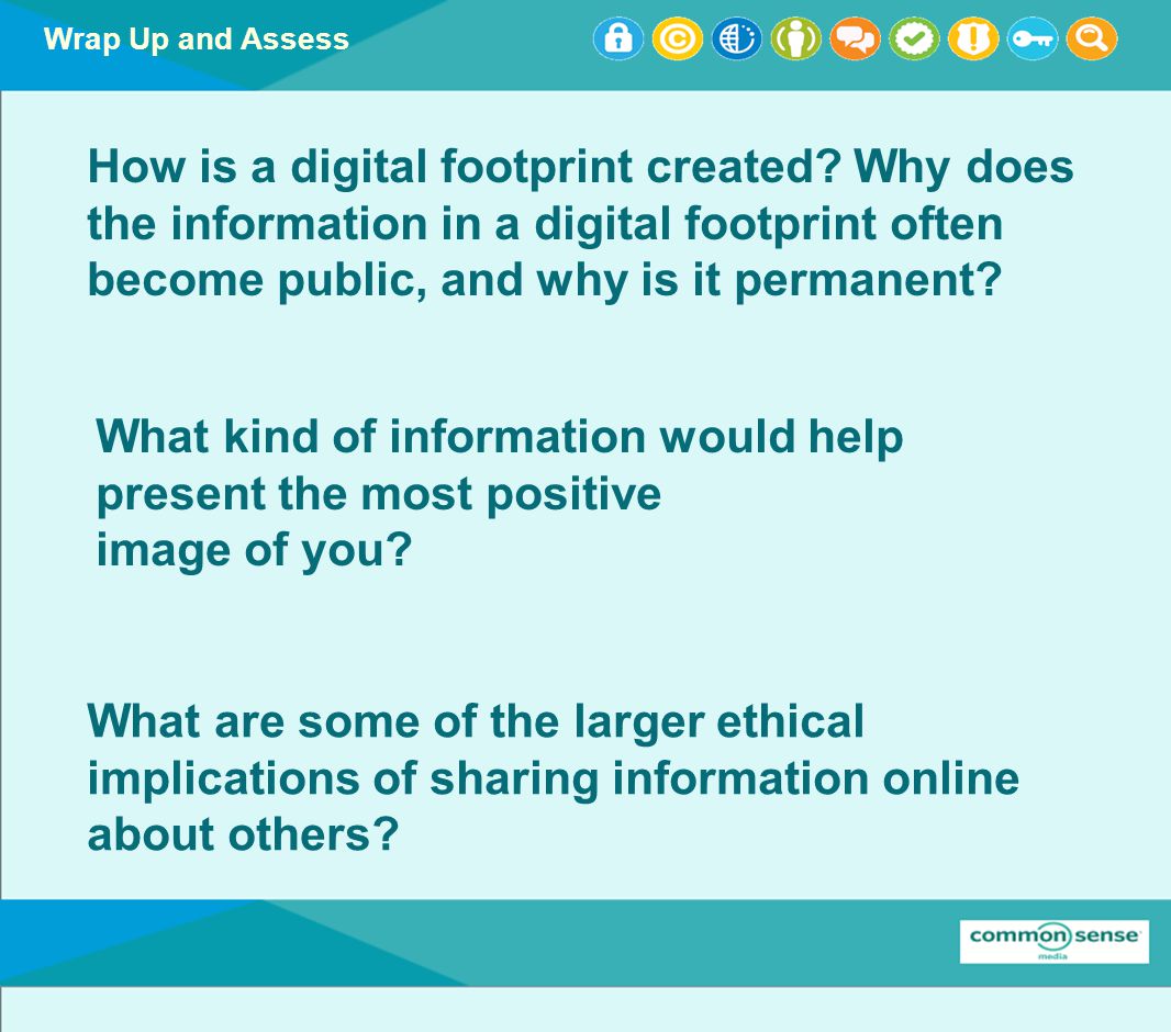 Wrap Up and Assess How is a digital footprint created.