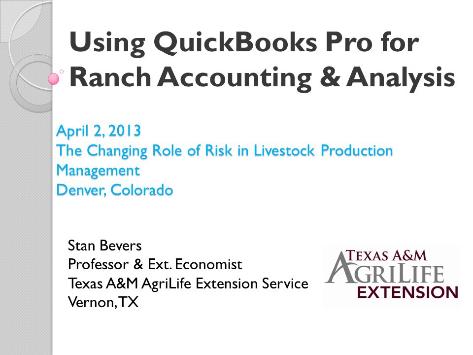 Cattle Ranch Chart Of Accounts