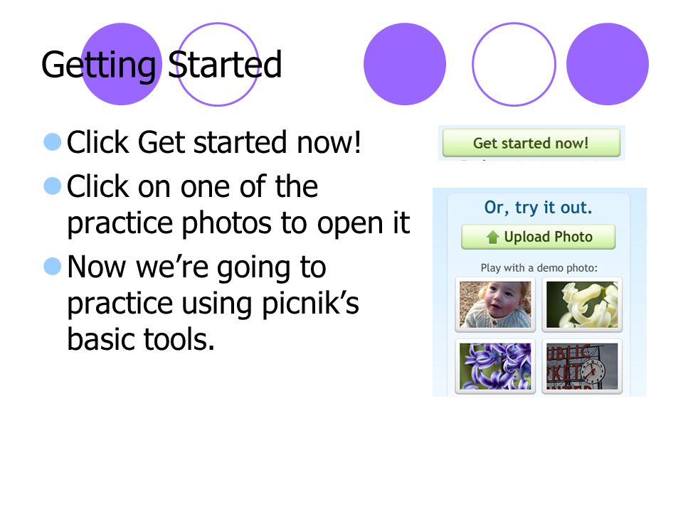 Getting Started Click Get started now.