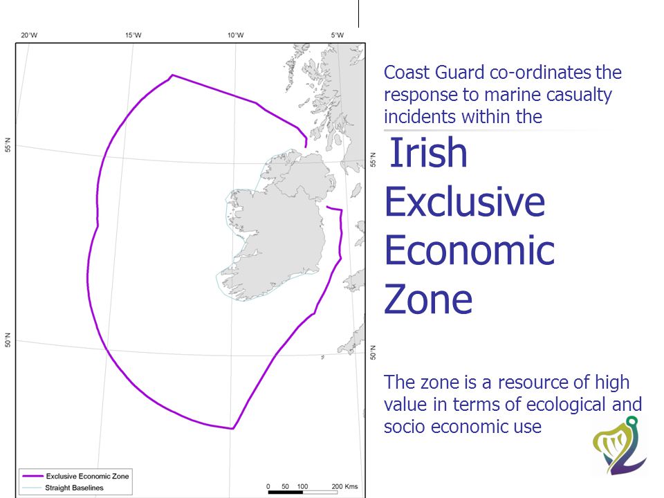 Coast Guard co-ordinates the response to marine casualty incidents within the Irish Exclusive Economic Zone The zone is a resource of high value in terms of ecological and socio economic use