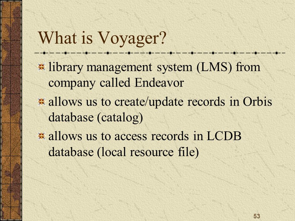 53 What is Voyager.