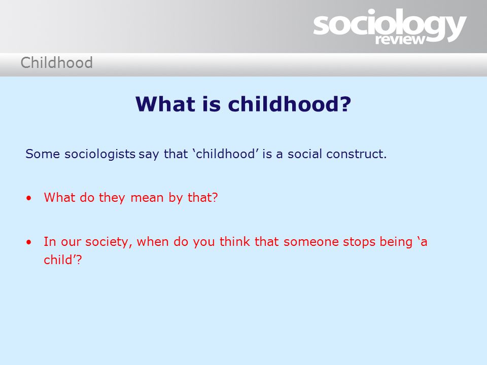 what does childhood mean