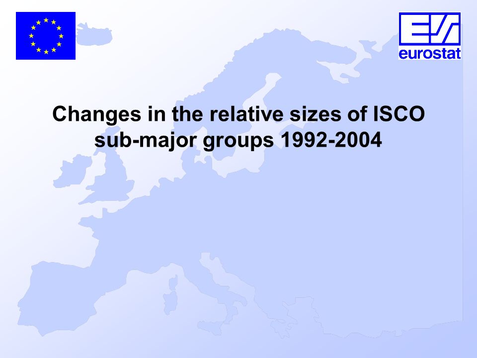 Changes in the relative sizes of ISCO sub-major groups
