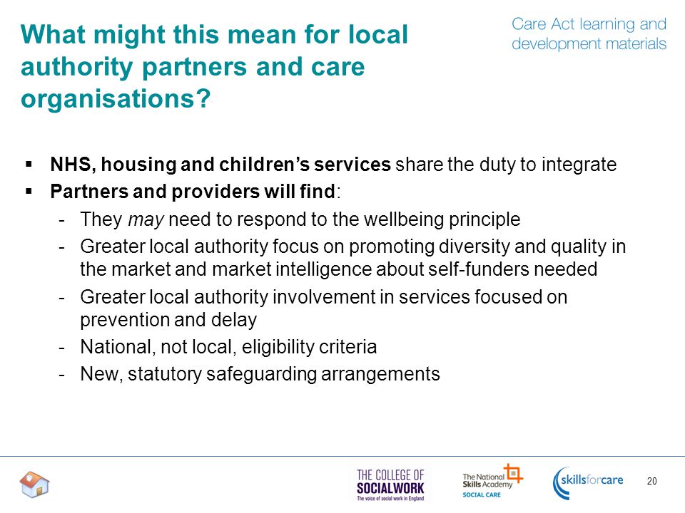 What might this mean for local authority partners and care organisations.