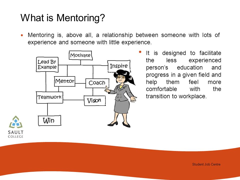 Student Job Centre 2012 Student Job Centre What is Mentoring.